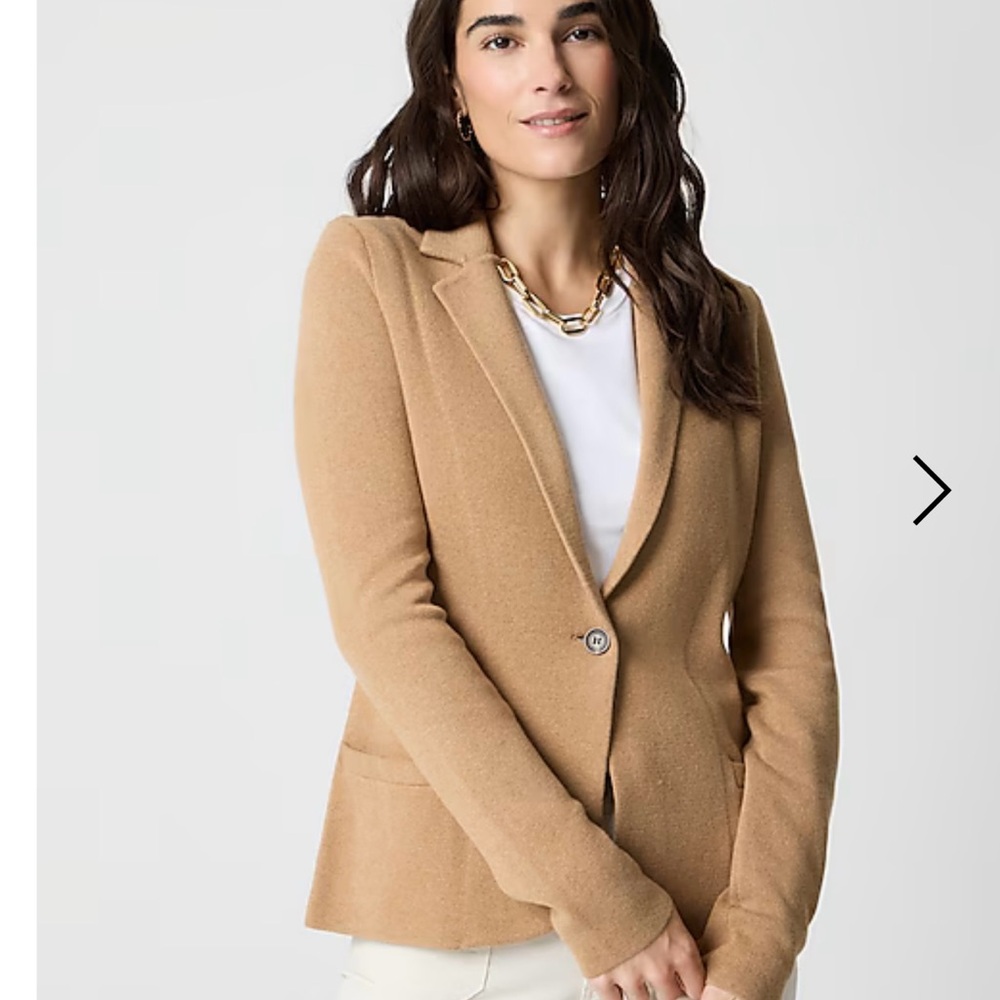 J. Crew Camel petite schoolboy blazer